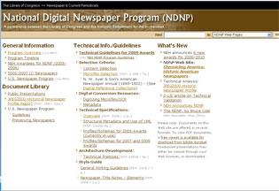 NDNP @ LOC - Technical Specs